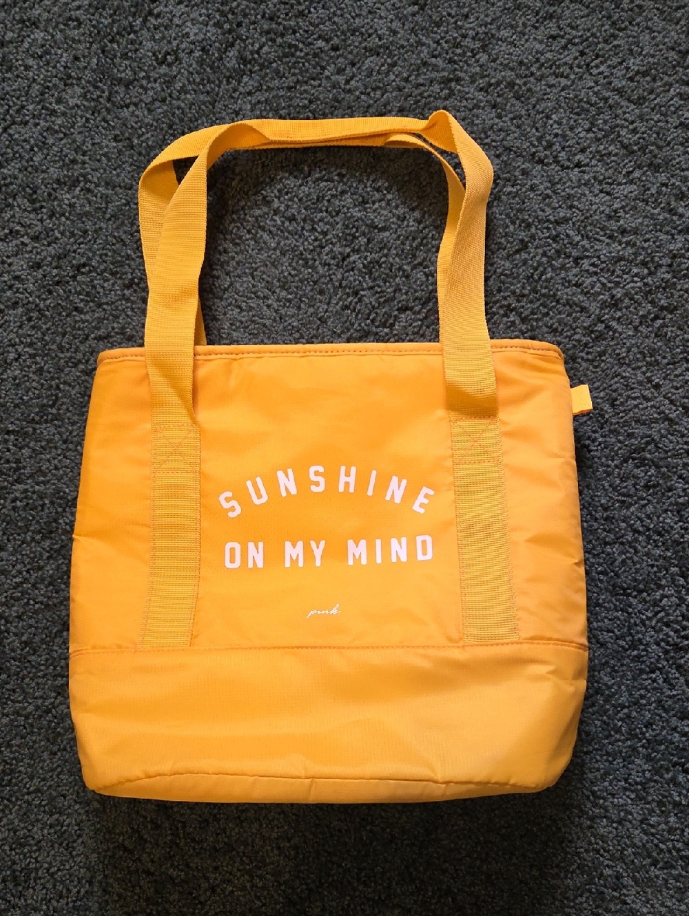 NWOT Victoria's Secret PINK Cooler Bag Sunflower Yellow
